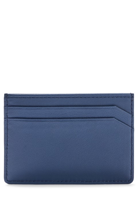 δερμάτινη θήκη για κάρτες με ανάγλυφο λογότυπο
