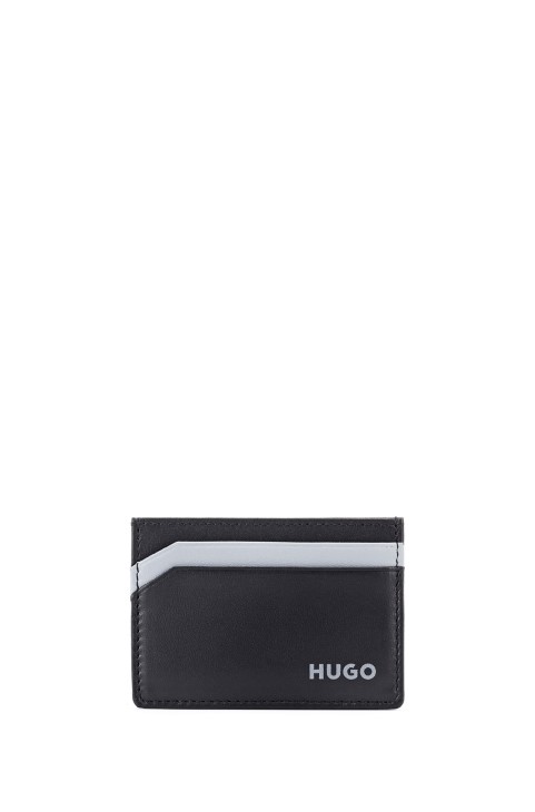 δερμάτινη θήκη για κάρτες με ανάγλυφο λογότυπο