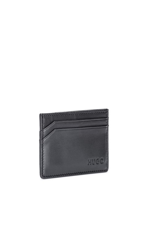 δερμάτινη θήκη για κάρτες με ανάγλυφο λογότυπο Boss
