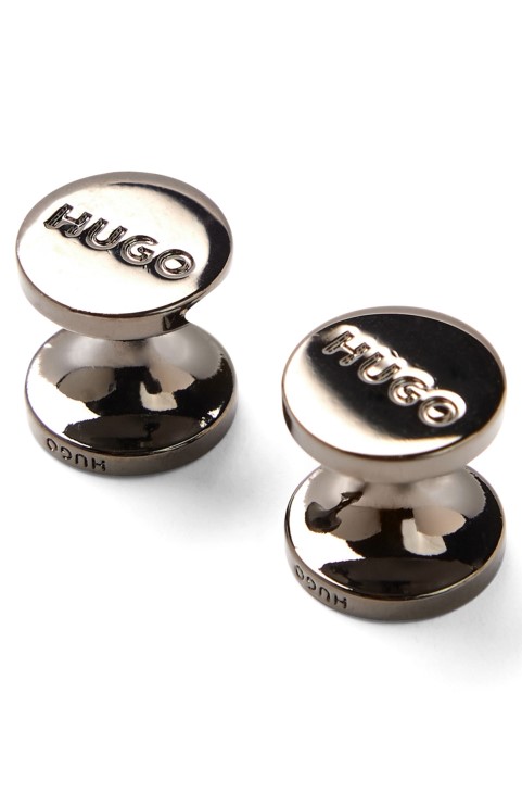 στρογγυλά μανικετόκουμπα με χρωματιστό πυρήνα εμαγιέ κόκκινο Hugo Boss
