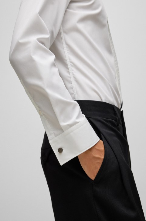 στρογγυλά μανικετόκουμπα με χρωματιστό πυρήνα εμαγιέ κόκκινο Hugo Boss
