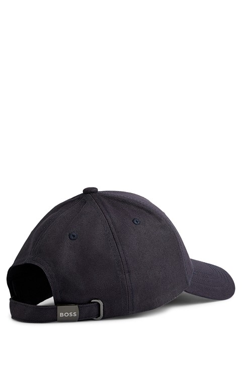 βαμβακερό καπέλο με κουκούτσι με λογότυπο Hugo Boss σκούρο μπλε
