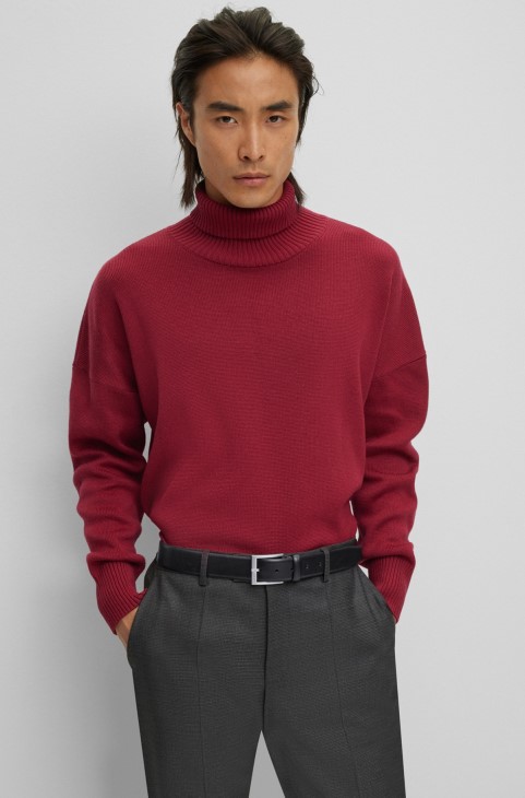 μαύρη Hugo Boss ιταλική δερμάτινη ζώνη με αγκράφα σε ασημί τόνους
