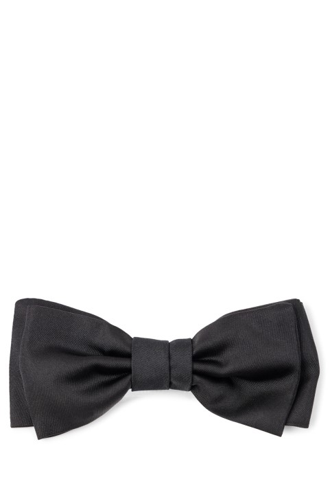 σατέν παπιγιόν σε μεταξωτό ζακάρ μαύρο Hugo Boss