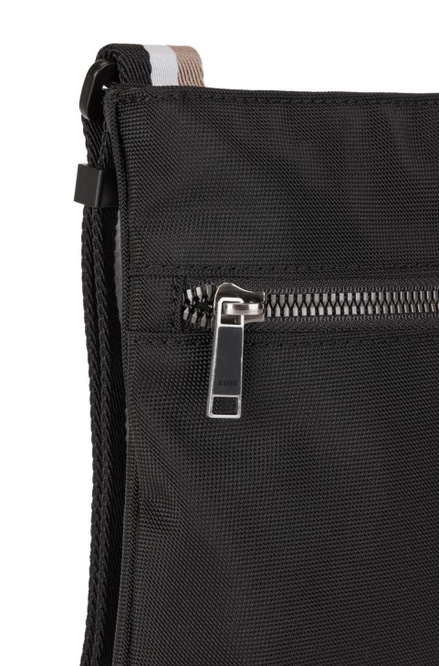 τσάντα φακέλου από ανακυκλωμένο νάιλον με τυπωμένο λογότυπο Hugo Boss μαύρο
