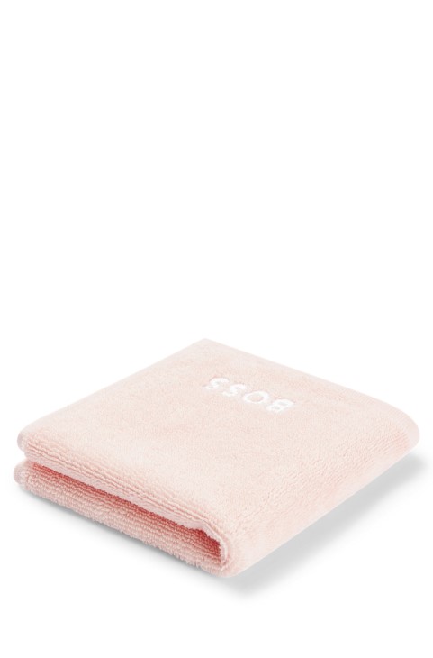 Ροζ ύφασμα προσώπου από αιγυπτιακό βαμβάκι με λογότυπο Hugo Boss