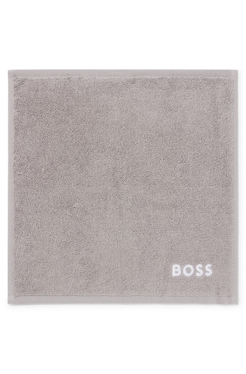 Πανί προσώπου Hugo Boss σε γκρι αιγυπτιακό βαμβάκι με λογότυπο αντίθεσης
