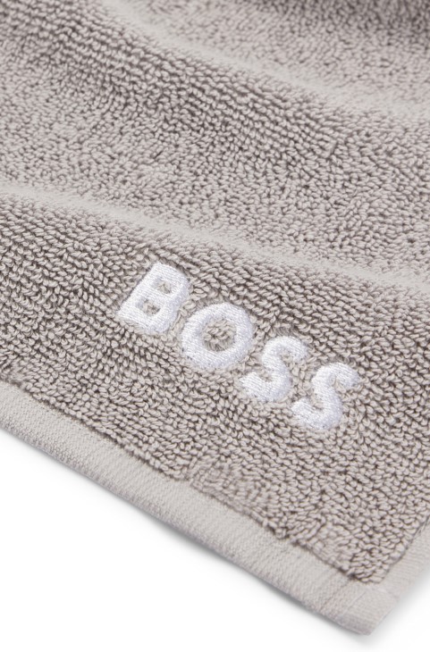 Πανί προσώπου Hugo Boss σε γκρι αιγυπτιακό βαμβάκι με λογότυπο αντίθεσης

