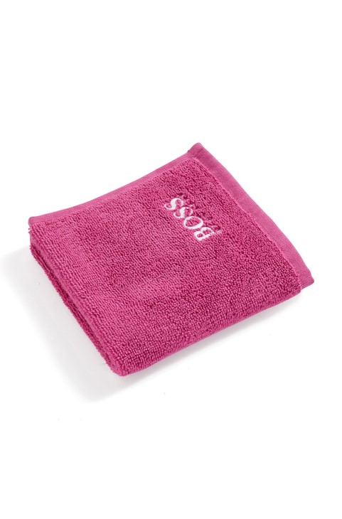 Πανί προσώπου από αιγυπτιακό βαμβάκι Hugo Boss με ροζ λογότυπο αντίθεσης