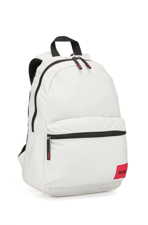 Σακίδιο πλάτης Hugo Boss από ανακυκλωμένο νάιλον με ετικέτα με κόκκινο λογότυπο λευκό
