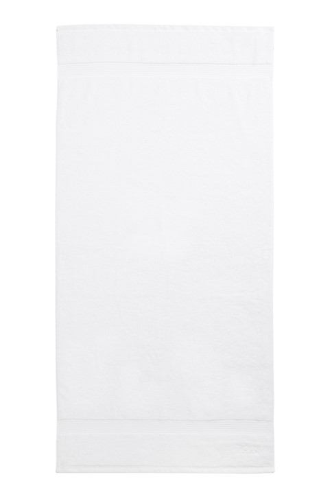 Πετσέτα μπάνιου με Logo σε λευκό βαμβακερό αιγαίο Hugo Boss
