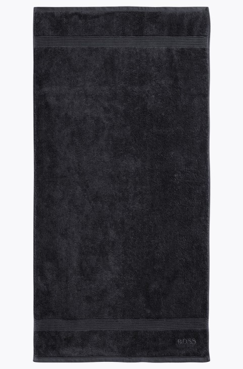 Πετσέτα μπάνιου με λογότυπο σε μαύρο βαμβακερό αιγαίο Hugo Boss
