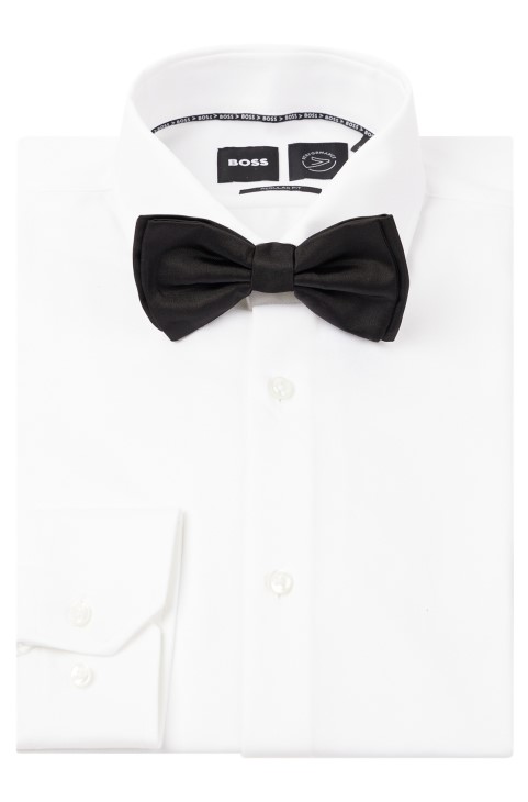 μαύρο παπιγιόν ιταλικής κατασκευής σε μεταξωτό ζακάρ Hugo Boss
