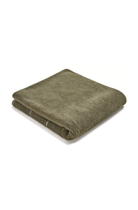 πράσινη πετσέτα μπάνιου από αιγυπτιακό βαμβάκι με λογότυπο Hugo Boss