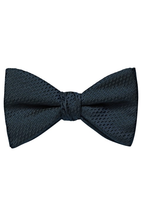 παπιγιόν Hugo Boss σκούρο μπλε μεταξωτό-ζακάρ παπιγιόν με Micro σχέδιο