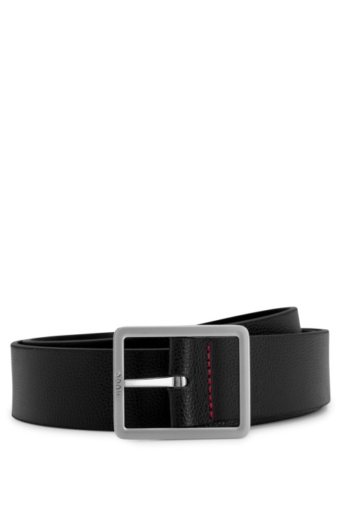 μαύρη αναστρέψιμη ζώνη με κοκκώδη και λεία φινιρίσματα Hugo Boss