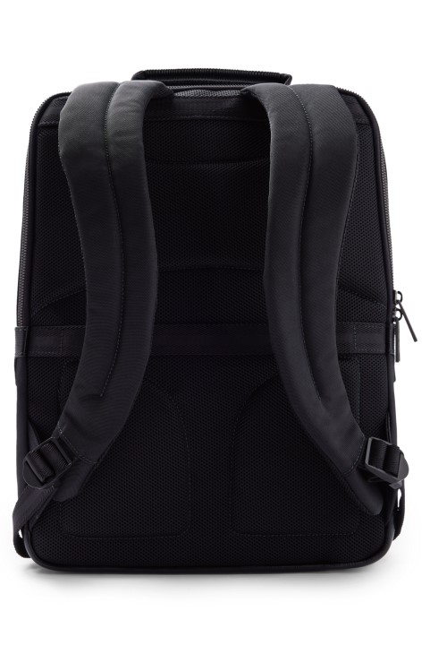 Σακίδιο πλάτης από ανακυκλωμένο νάιλον με χαρακτηριστική ρίγα Hugo Boss μαύρο

