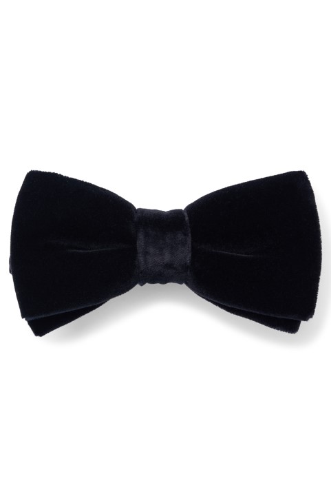 μαύρο παπιγιόν Hugo Boss από καθαρό βαμβακερό βελούδο με εύκολο κλείσιμο