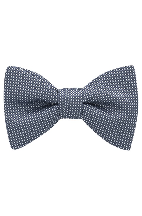 Παπιγιόν με σκούρο μπλε σχέδιο σε μεταξωτό ζακάρ Hugo Boss